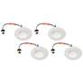 4" White Retrofit 10W LED Dome Recessed Downlights 4-Pack
