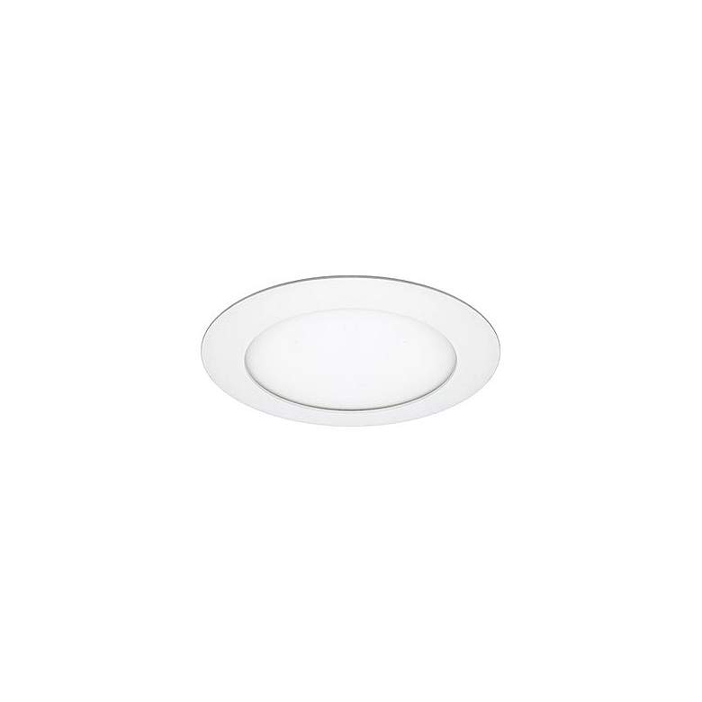 Image 1 4 inch White Round 9 Watt LED Retrofit Trim w/ Mounting Plate