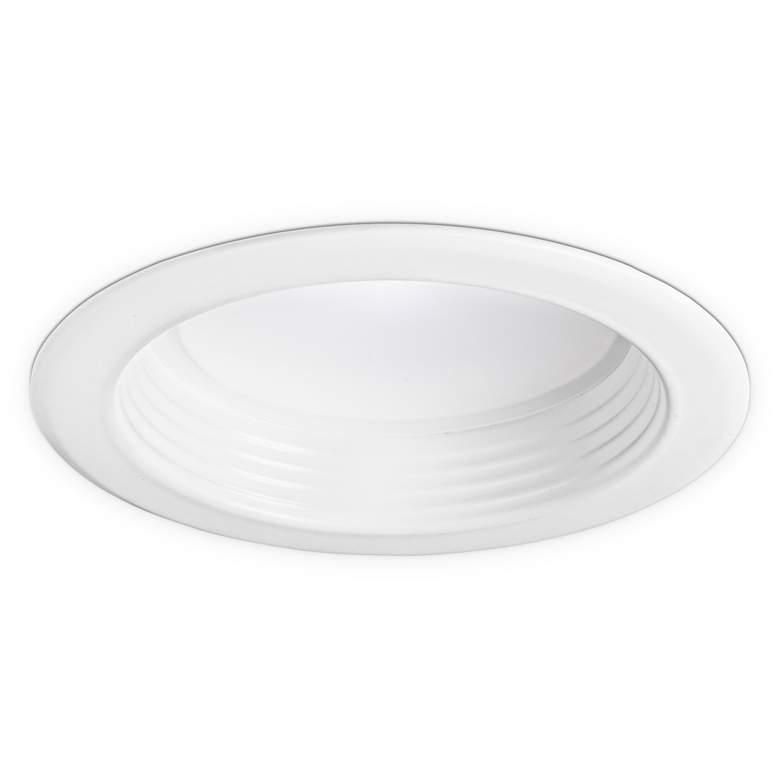 Image 1 4" White Smooth or Baffle Dimmable LED Retrofit Trim