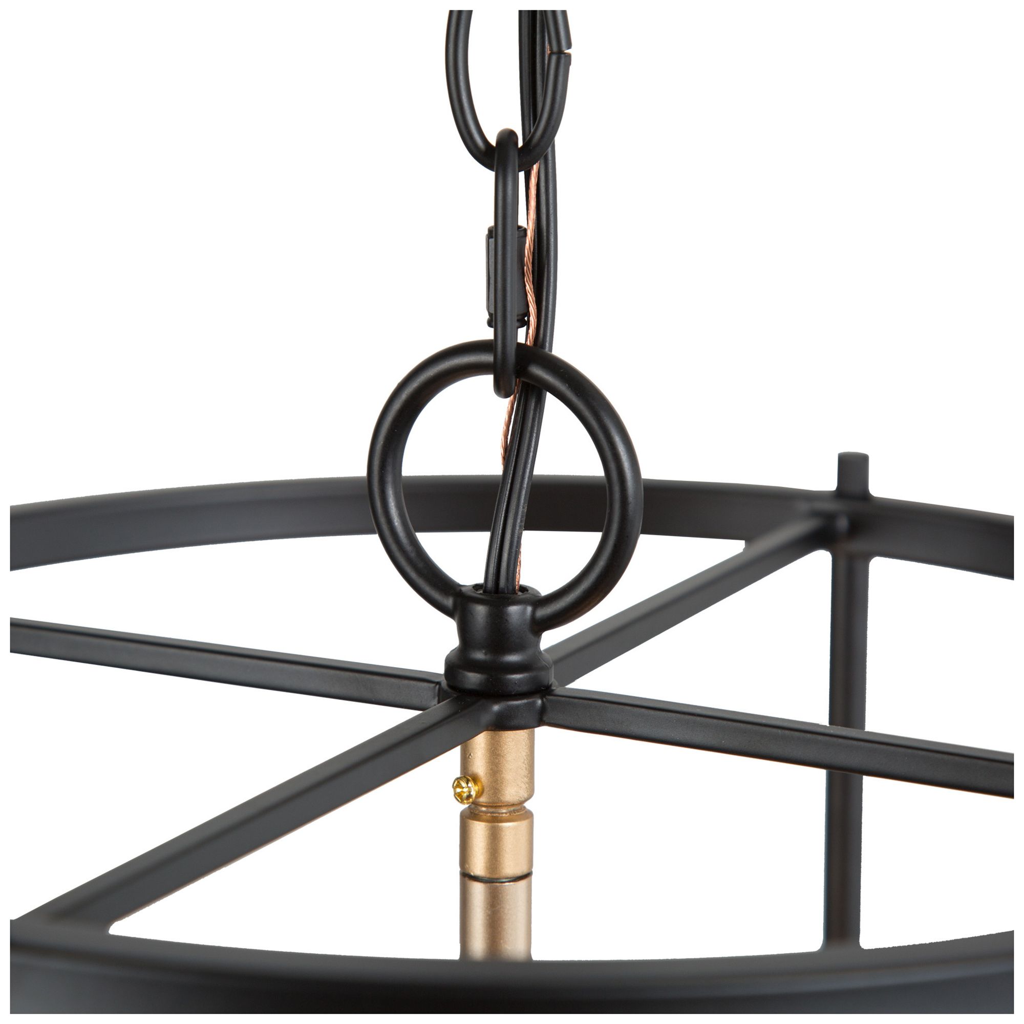 Image 4 4-Light 12.6"W Sputnik Matt Black and Metallic Gold Chandeliers more views