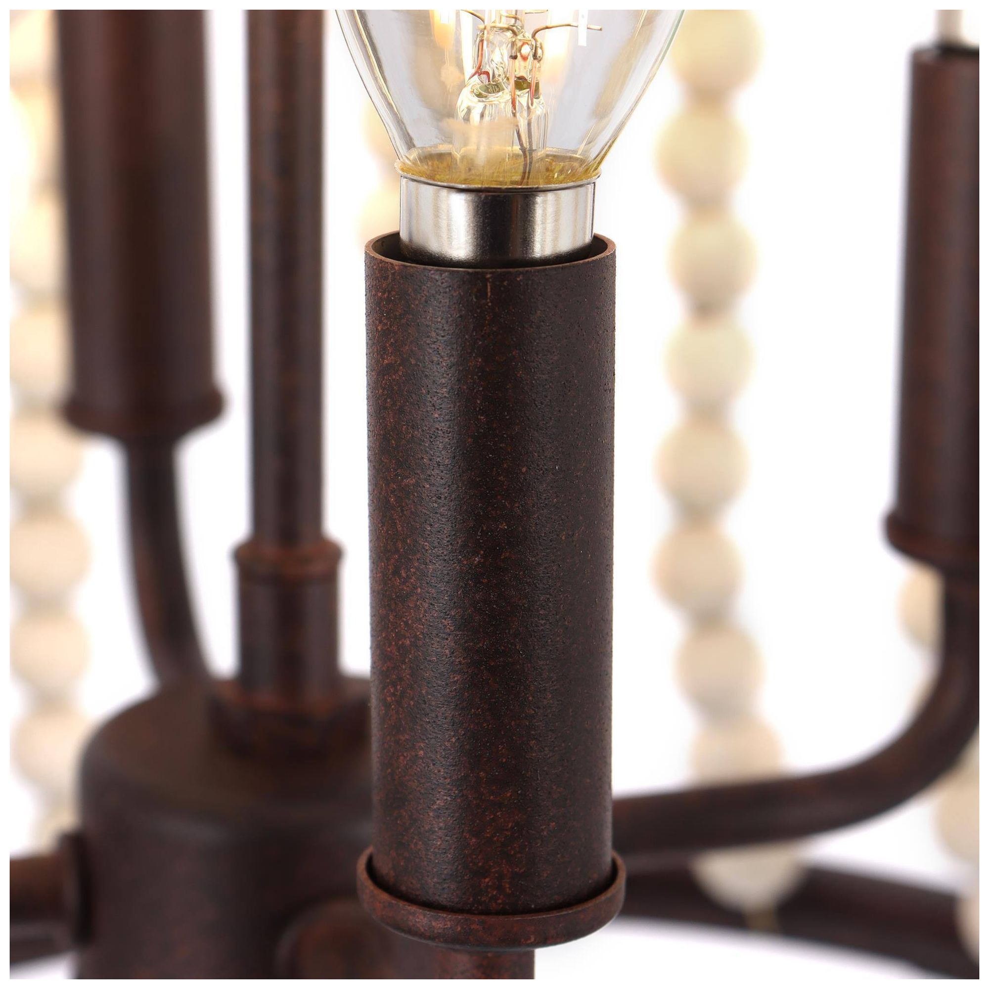 Image 2 4-Light 12.6"W Tiered Rust Bronze Chandeliers more views