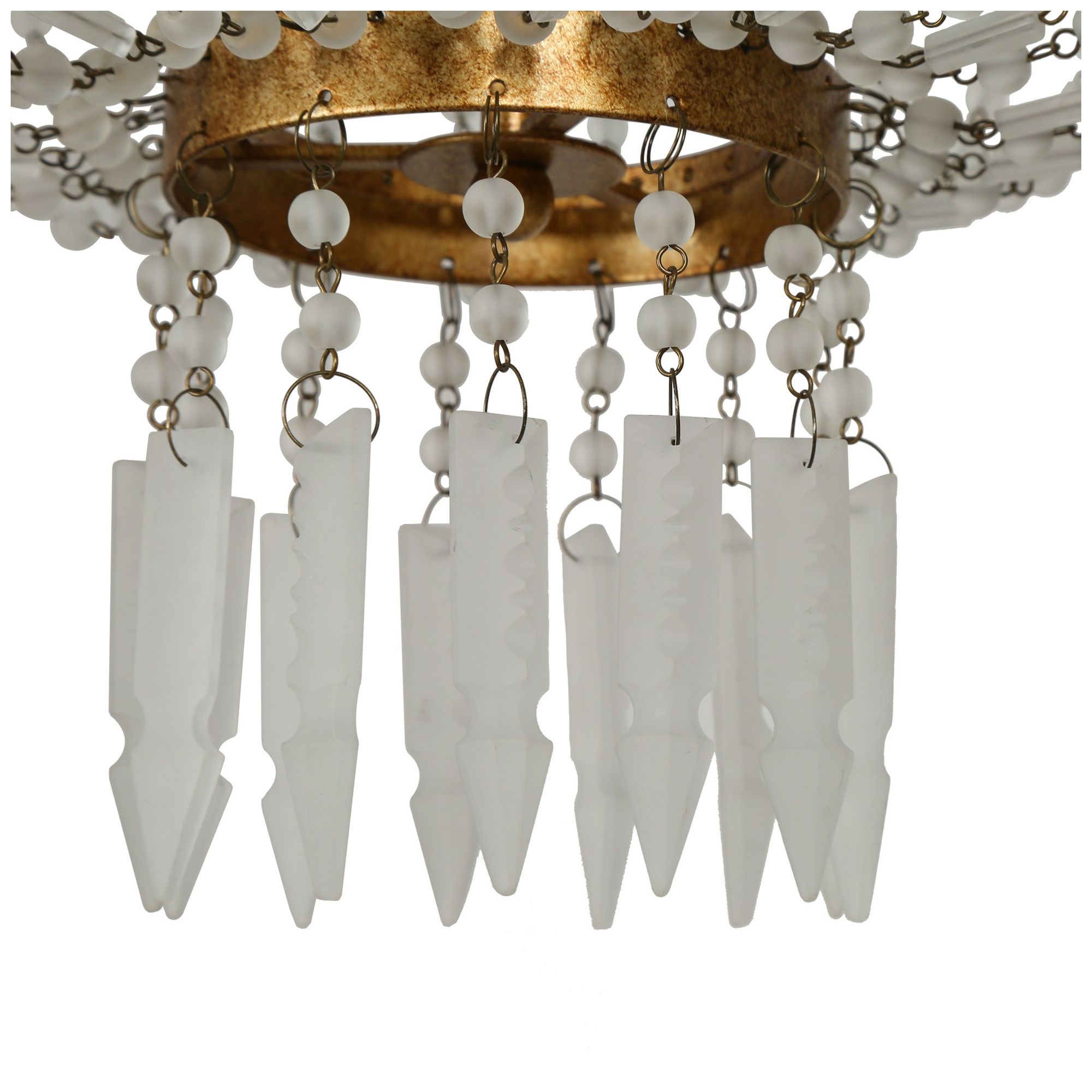 Image 3 4-Light 15.7"W Empire Spattered Antique Gold  Chandeliers more views
