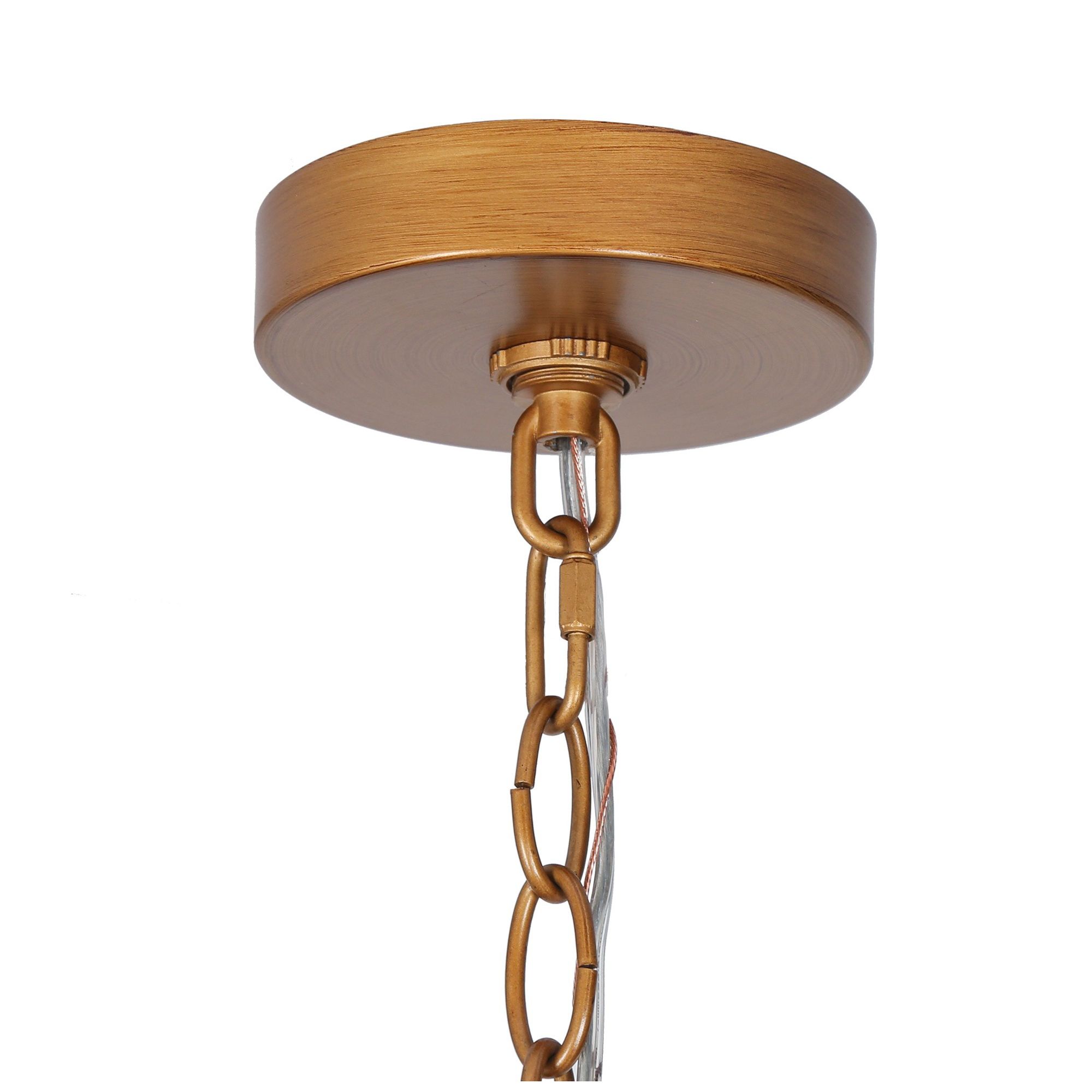 Image 3 4-Light 16.5"W Empire Antique Gold Chandelier more views