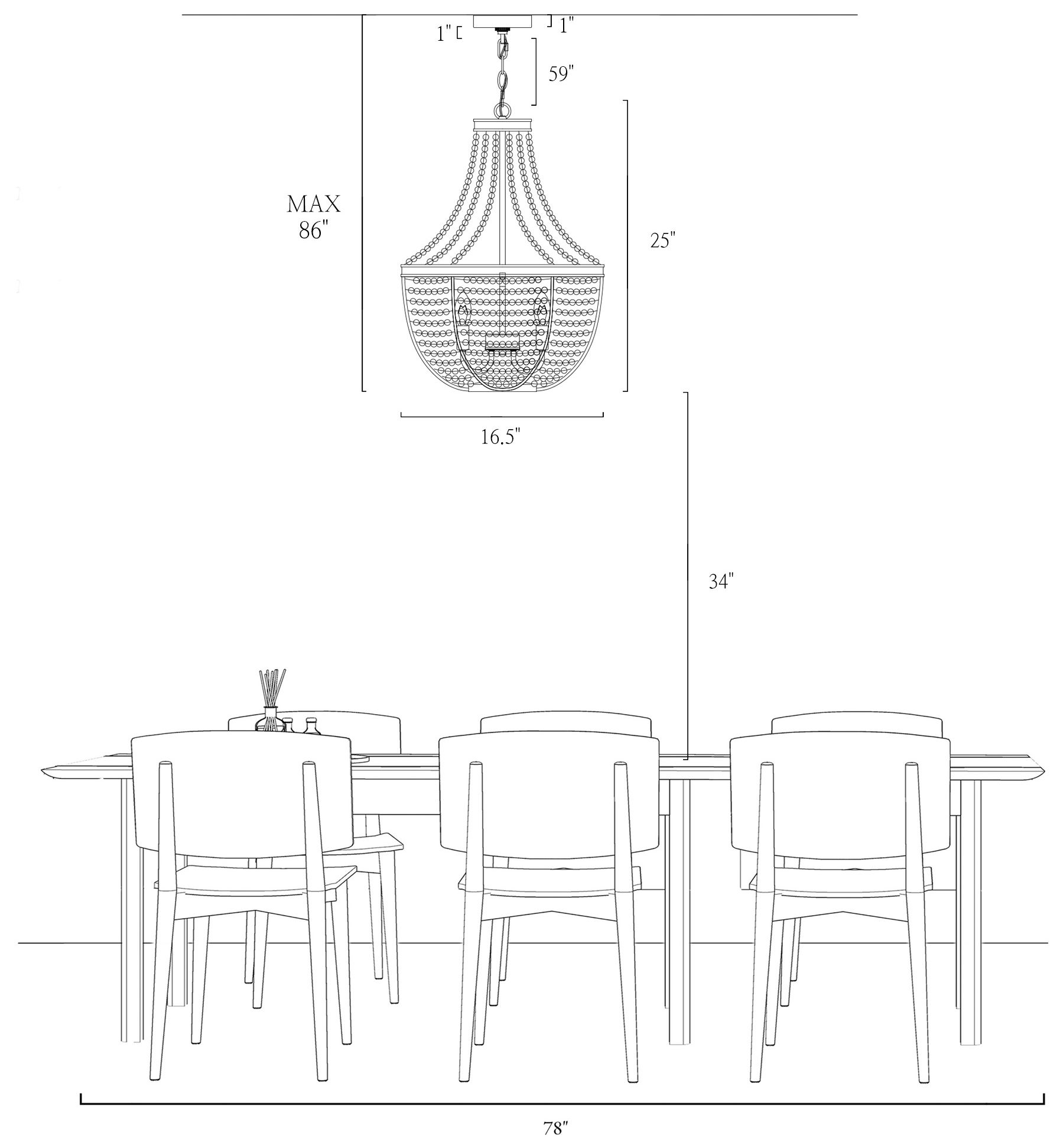 Image 6 4-Light 16.5"W Empire Antique Gold Chandelier more views