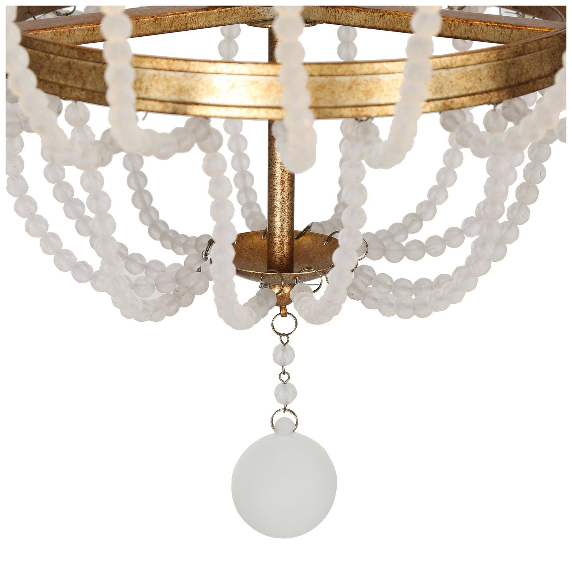 Image 4 4-Light 17.7"W Empire Spattered Antique Gold  Chandeliers more views