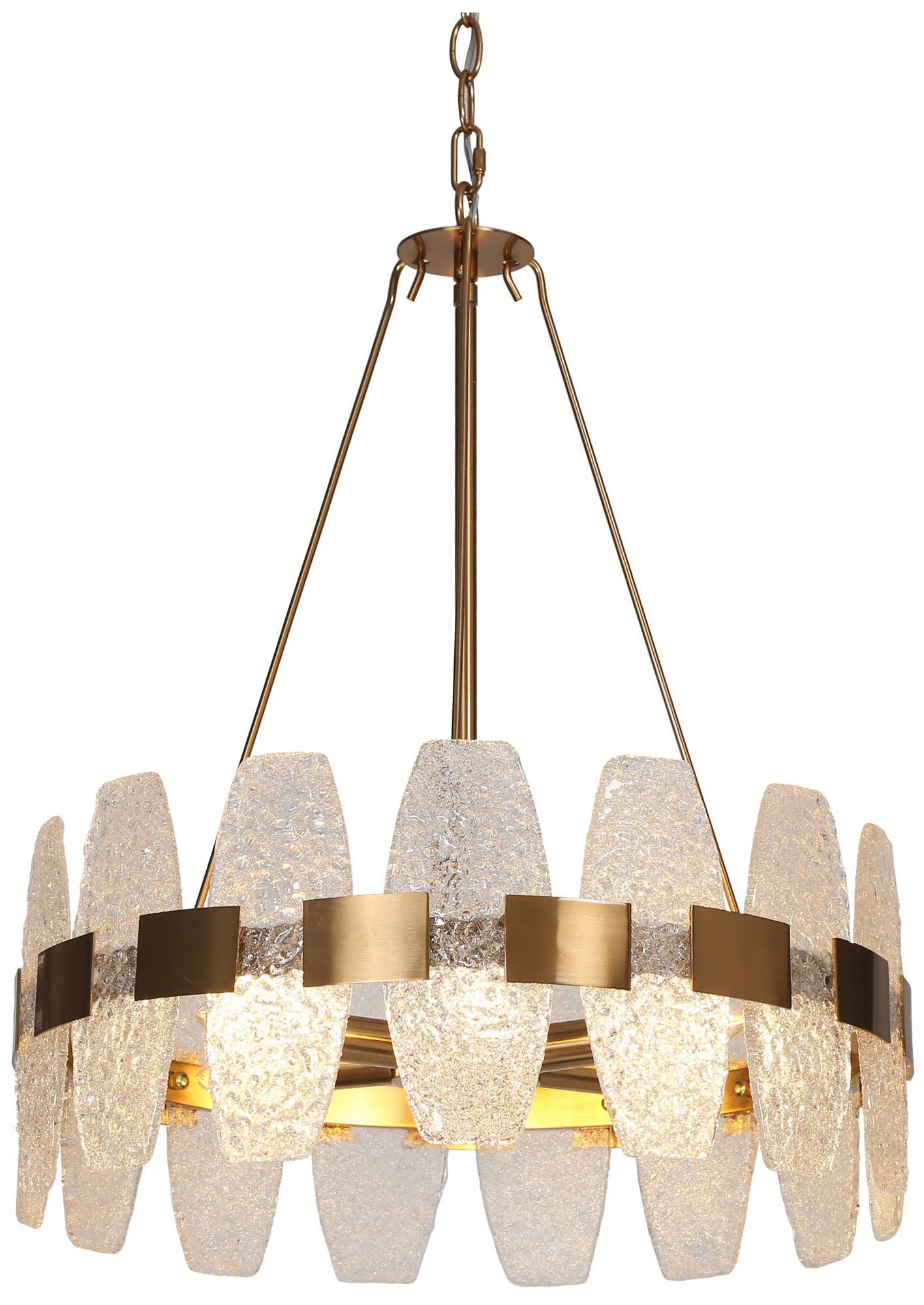 4-Light 19.3"W Empire Plated Brass Chandeliers