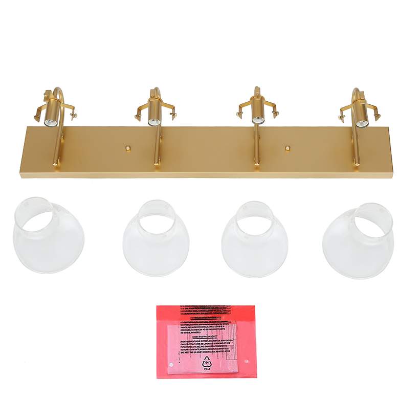 Image 6 4-Light 29.5" Wide Gold Bath Light more views