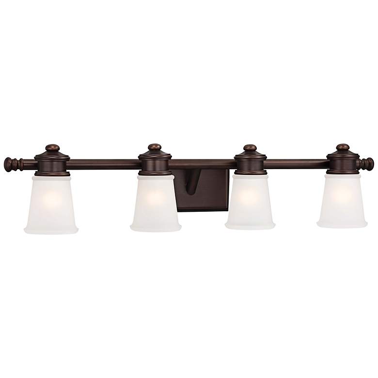 Image 2 4-Light 31 3/4" Wide Bath Fixture in Brushed Bronze