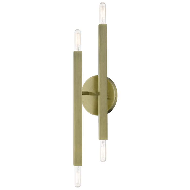 Image 1 4 Light Antique Brass ADA Sconce