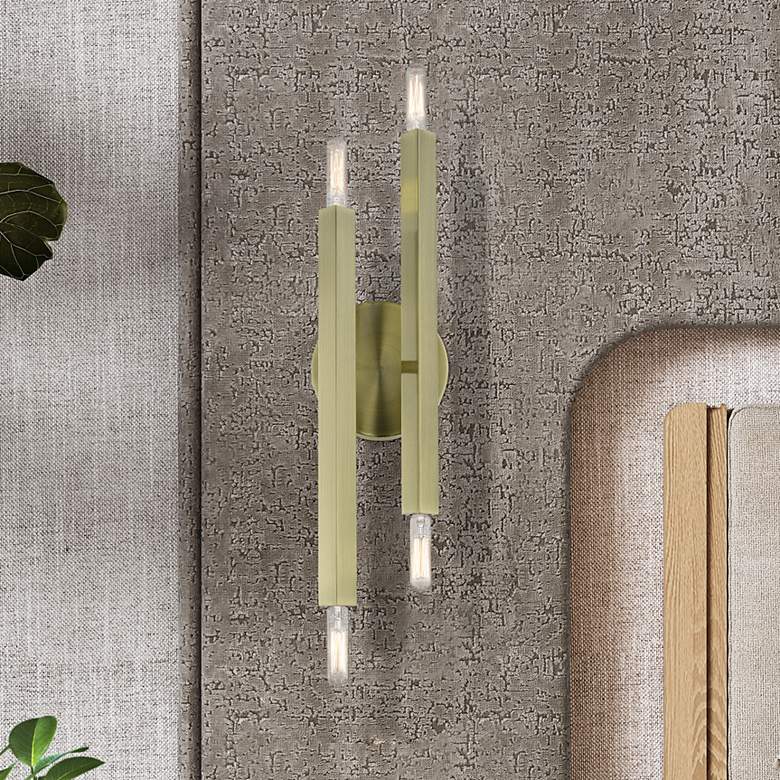 Image 1 4 Light Antique Brass ADA Sconce