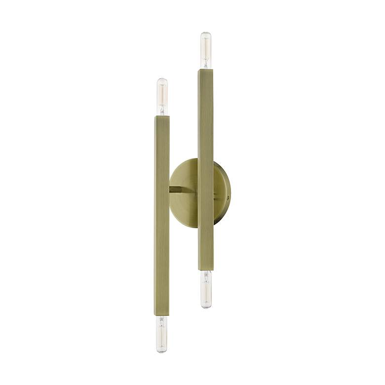 Image 4 4 Light Antique Brass ADA Sconce more views