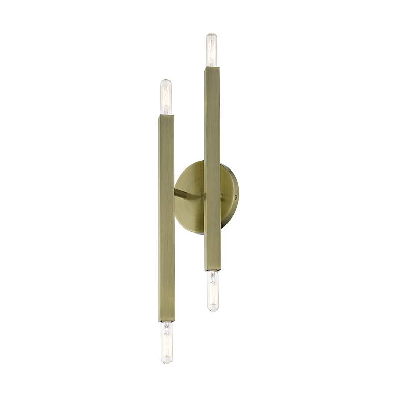 Image 6 4 Light Antique Brass ADA Sconce more views