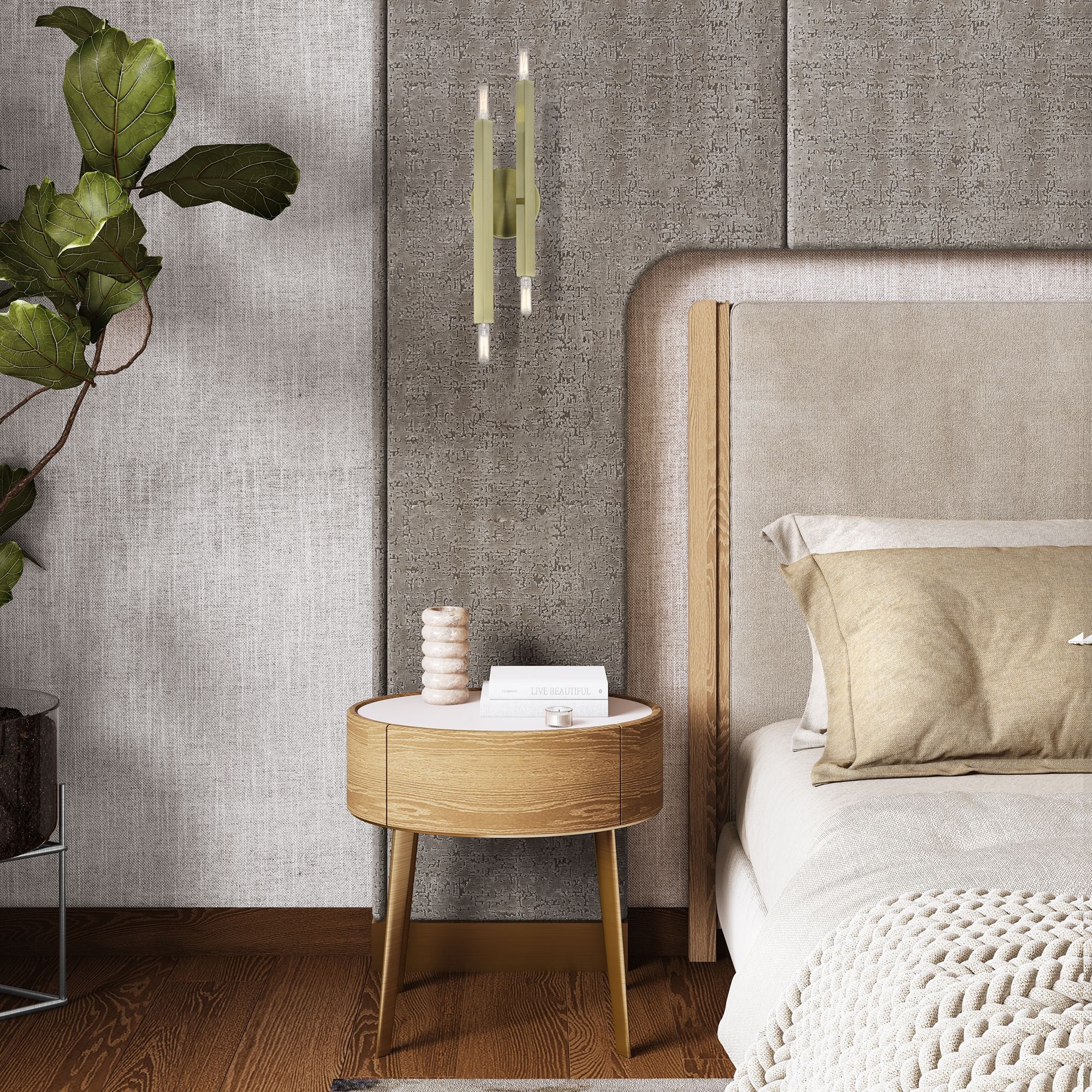 4 Light Antique Brass ADA Sconce