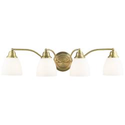 4 Light Antique Brass Bath Vanity