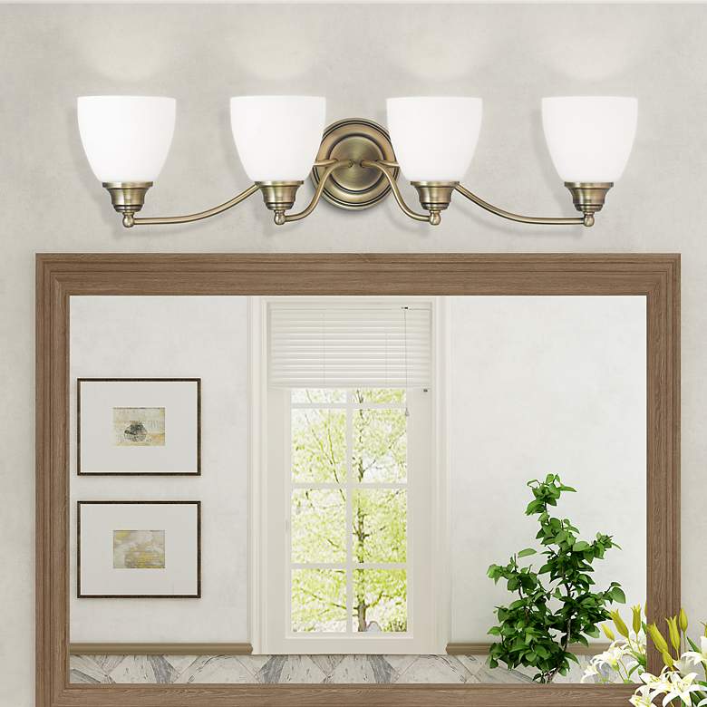 Image 1 4 Light Antique Brass Bath Vanity