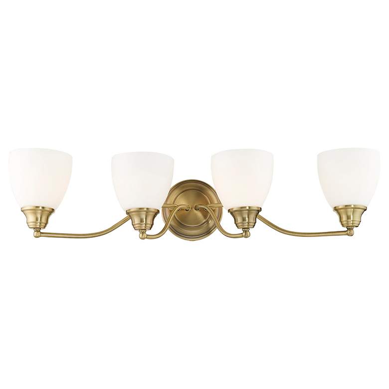 Image 5 4 Light Antique Brass Bath Vanity more views