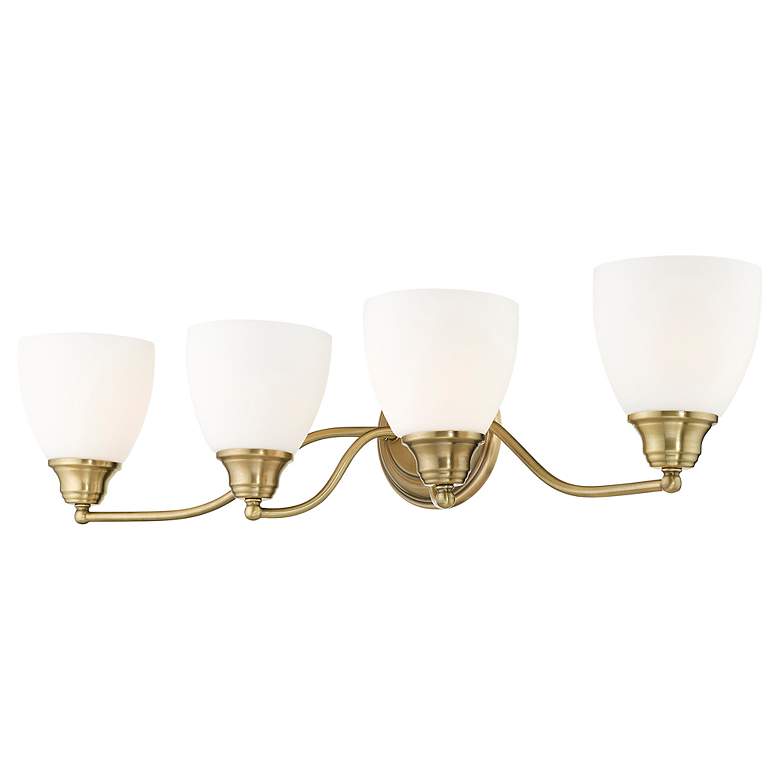 Image 6 4 Light Antique Brass Bath Vanity more views