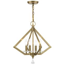 4 Light Antique Brass Chandelier