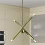 Thumbnail1 of 4 Light Antique Brass Linear Chandelier