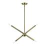 Thumbnail4 of 4 Light Antique Brass Linear Chandelier more views