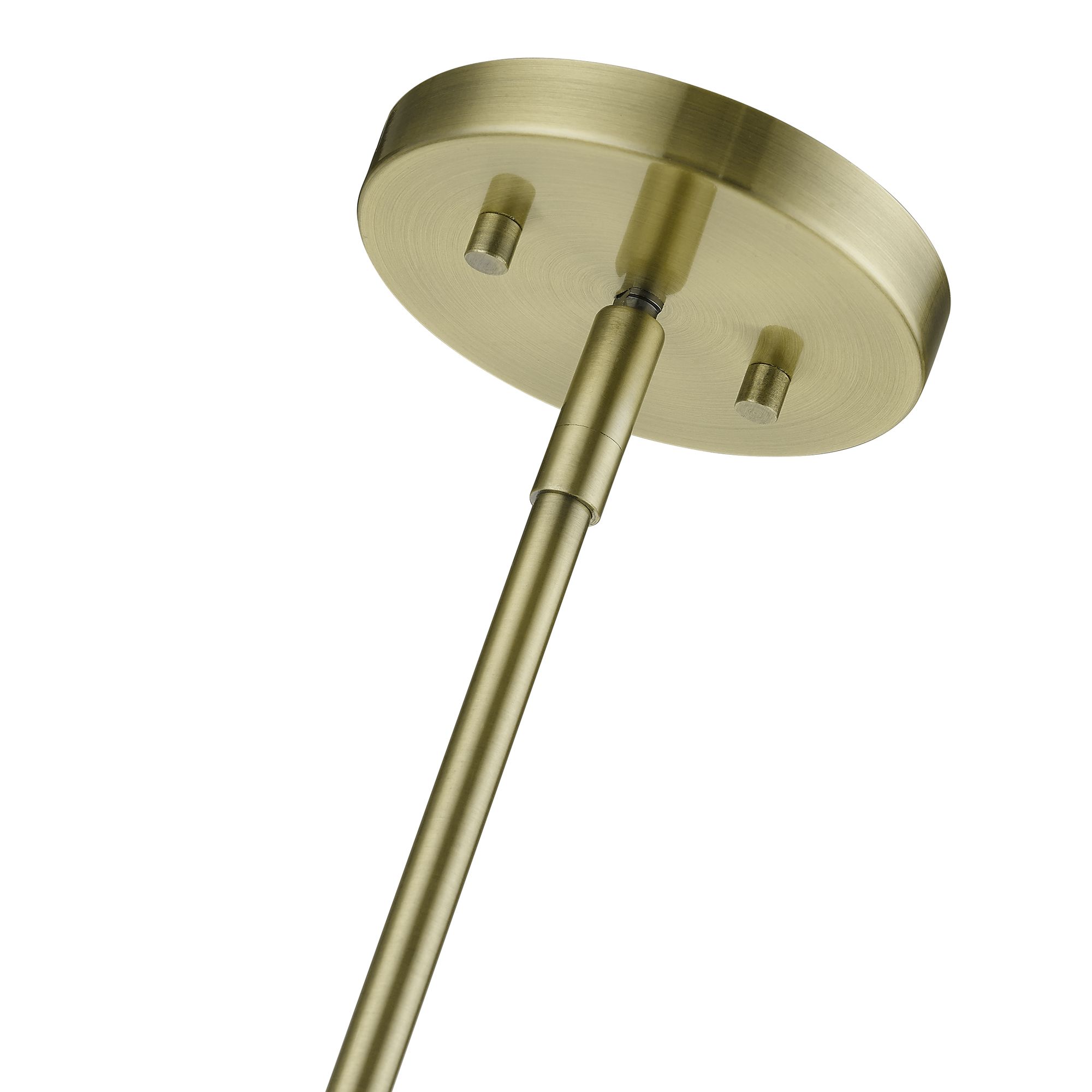 4 Light Antique Brass Linear Chandelier