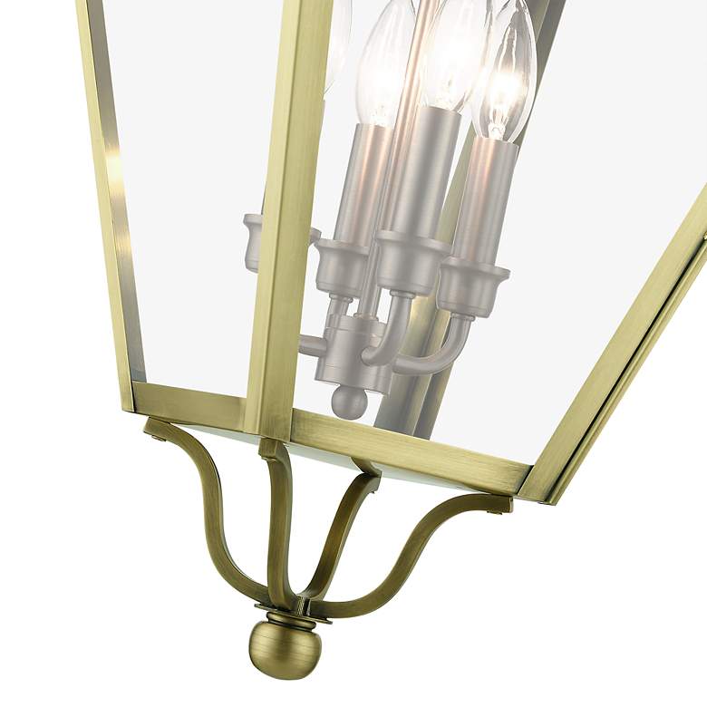 Image 7 4 Light Antique Brass Outdoor Extra Large Pendant Lantern more views