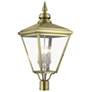 2_4 Light Antique Brass Outdoor Extra Large Post Top Lantern