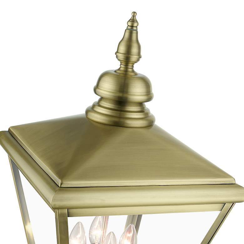 Image 7 4 Light Antique Brass Outdoor Extra Large Post Top Lantern more views