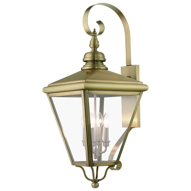 Image 1 4 Light Antique Brass Outdoor Extra Large Wall Lantern