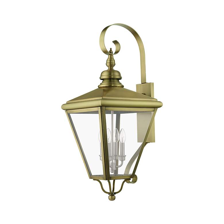 Image 3 4 Light Antique Brass Outdoor Extra Large Wall Lantern more views