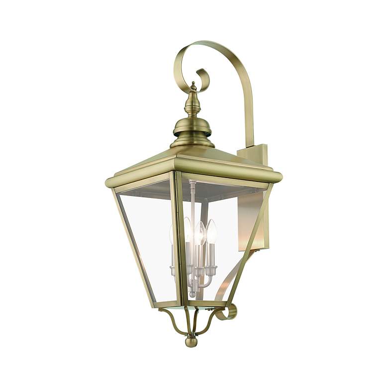 Image 5 4 Light Antique Brass Outdoor Extra Large Wall Lantern more views