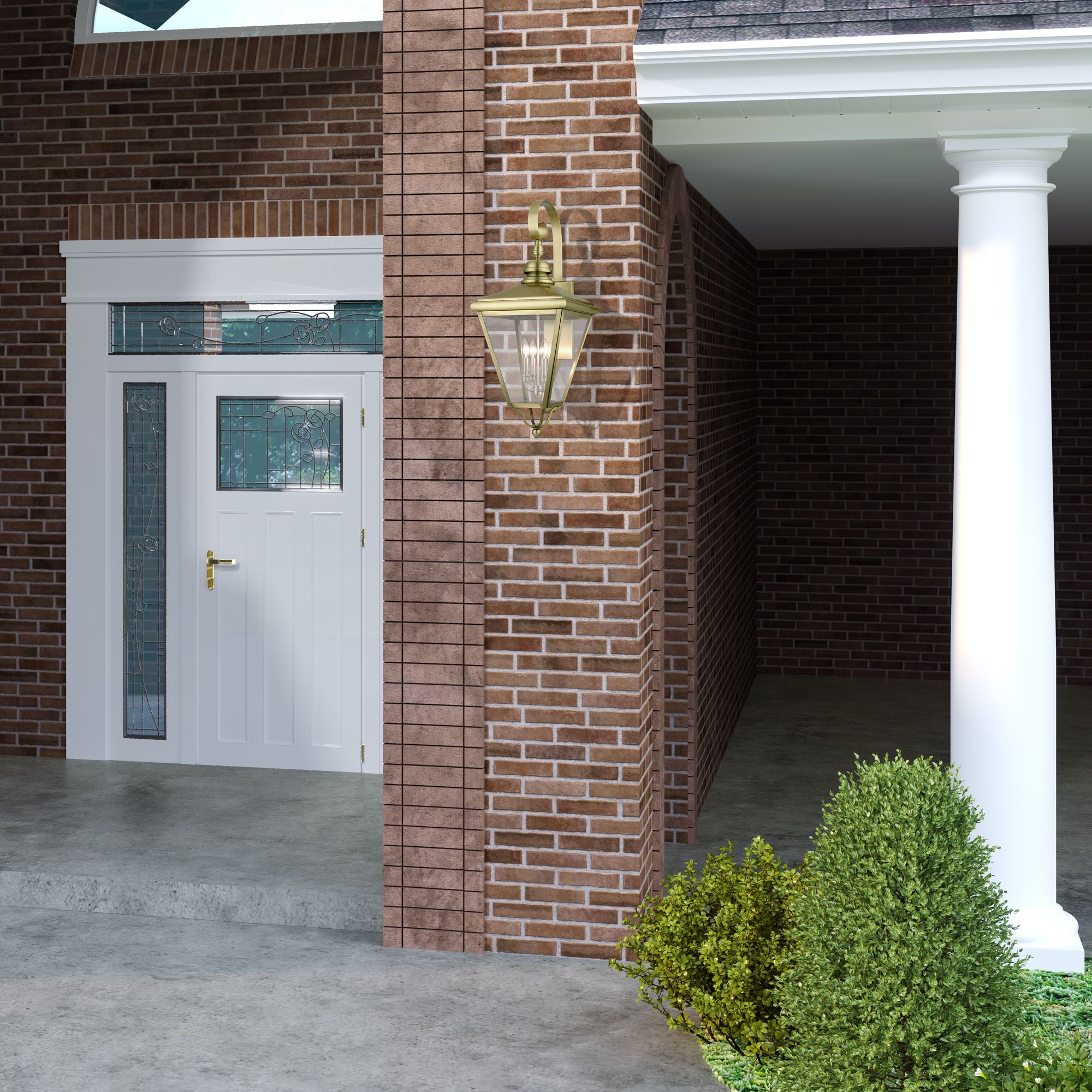 4 Light Antique Brass Outdoor Extra Large Wall Lantern