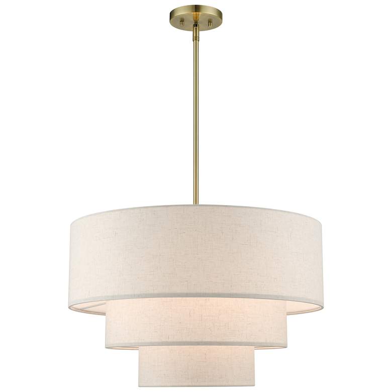 Image 1 4 Light Antique Brass Pendant Chandelier