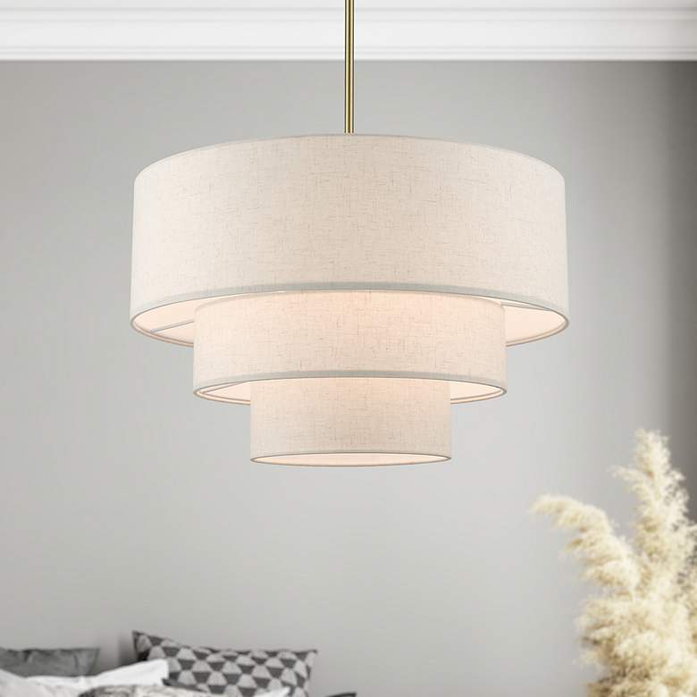 Image 1 4 Light Antique Brass Pendant Chandelier