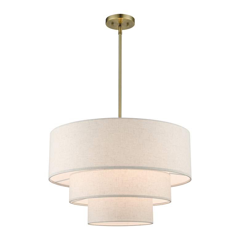 Image 4 4 Light Antique Brass Pendant Chandelier more views