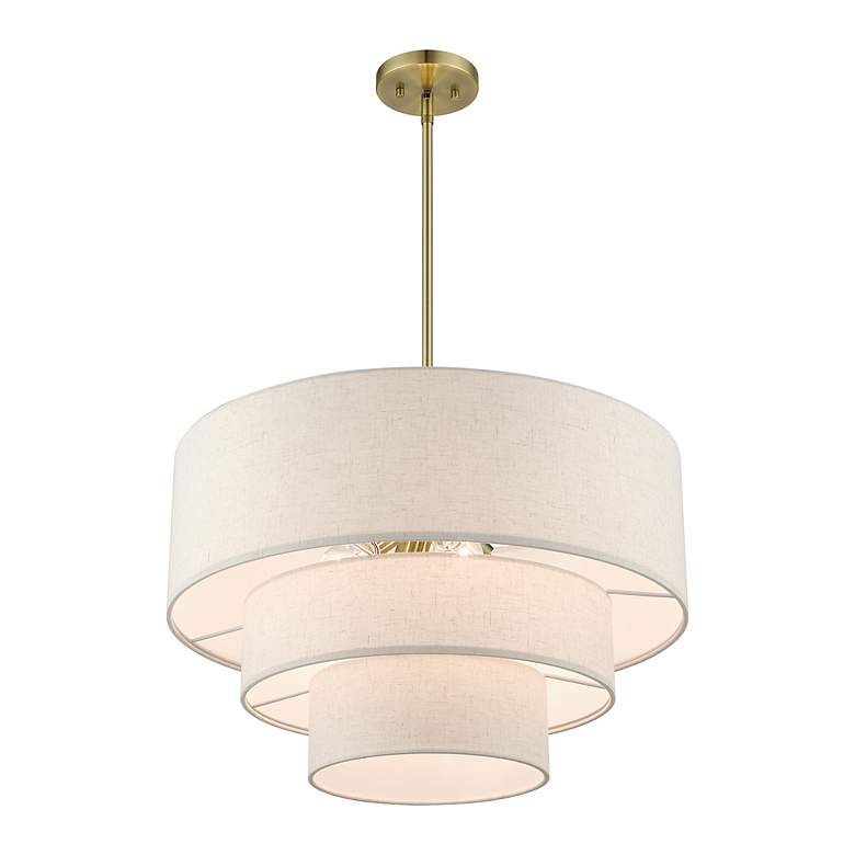 Image 5 4 Light Antique Brass Pendant Chandelier more views
