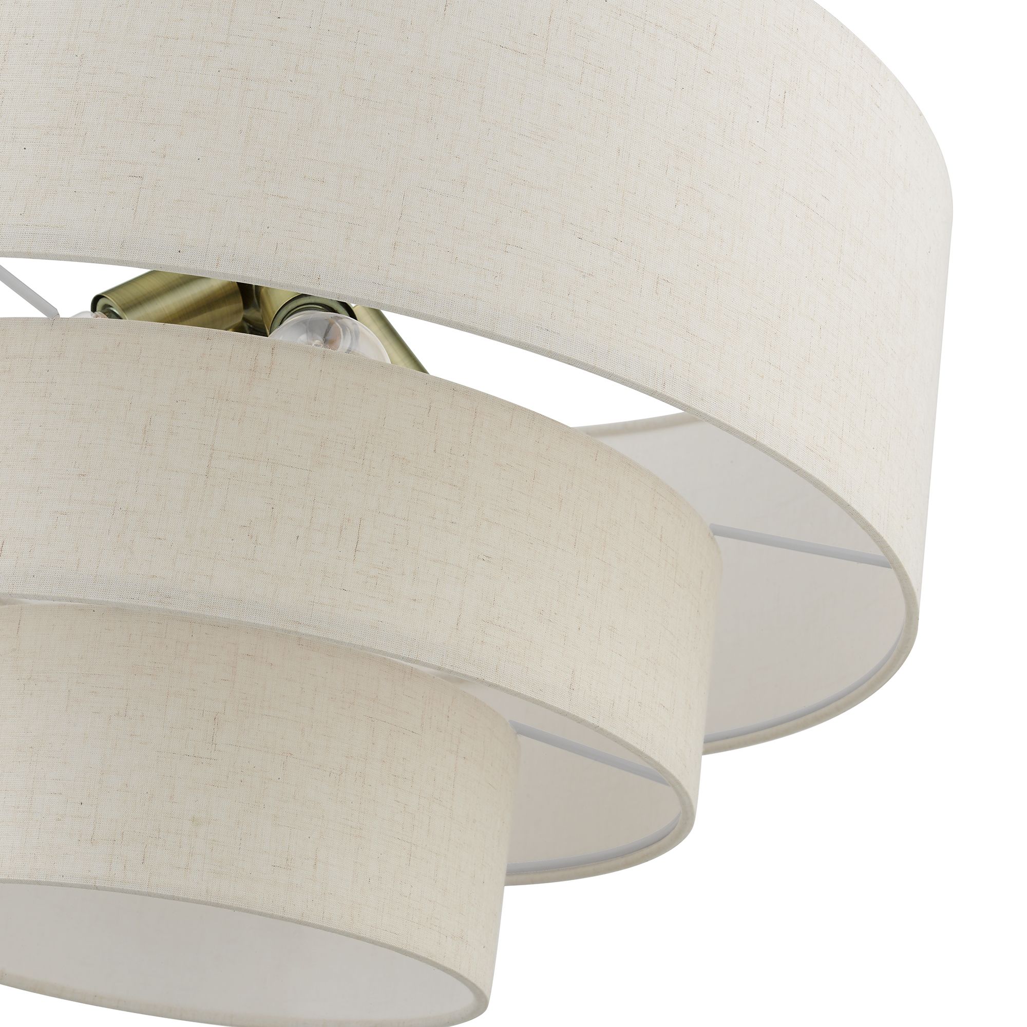 4 Light Antique Brass Pendant Chandelier