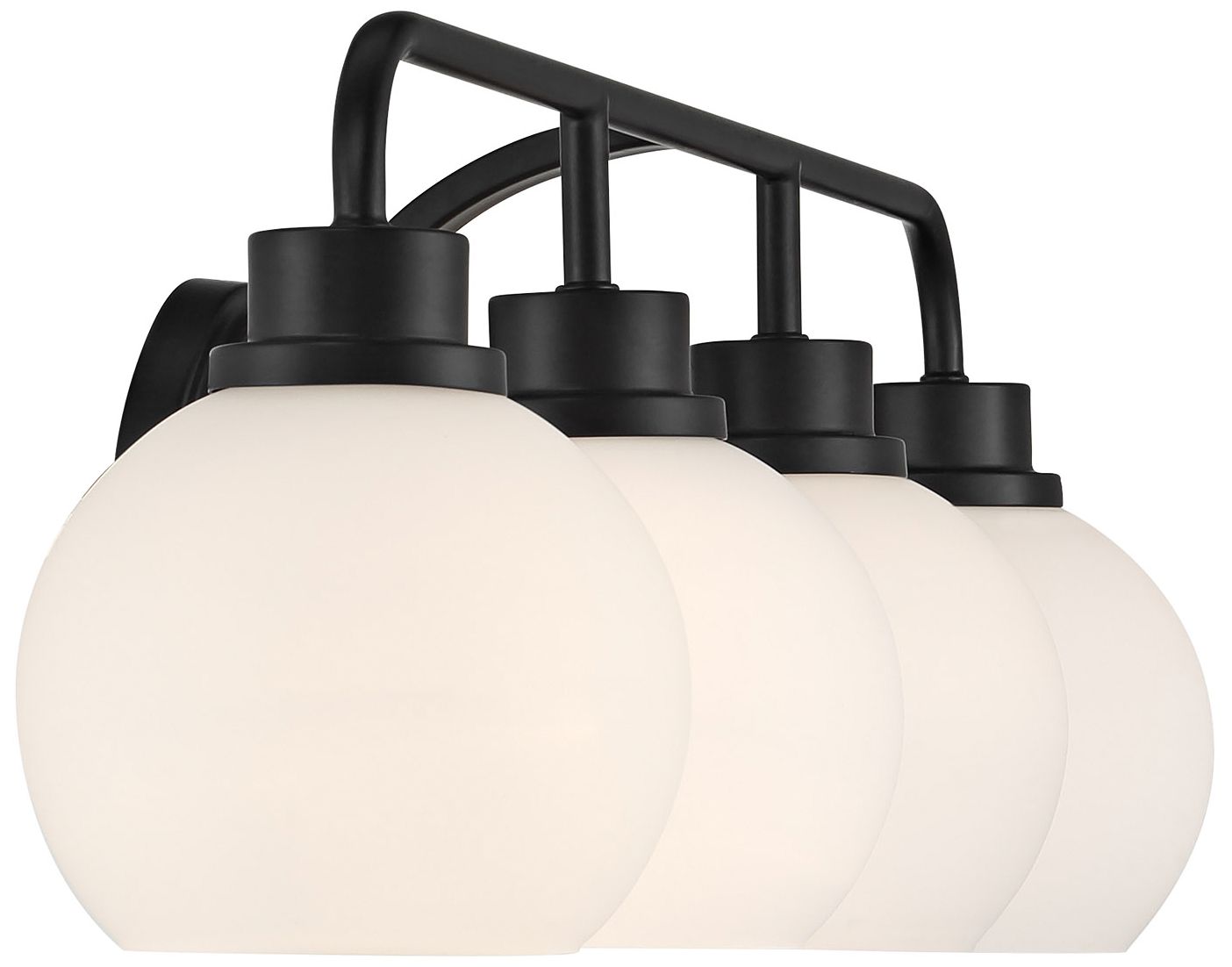 Image 3 4-Light Bathroom Vanity Light in Matte Black more views