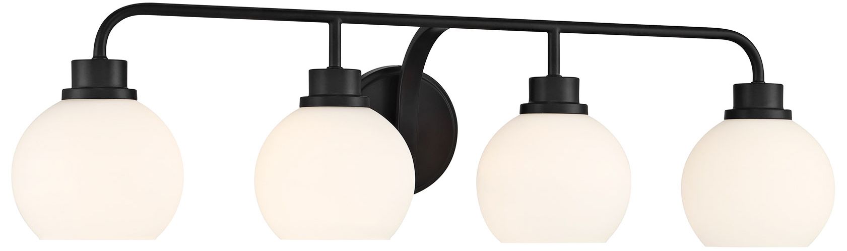 Image 4 4-Light Bathroom Vanity Light in Matte Black more views