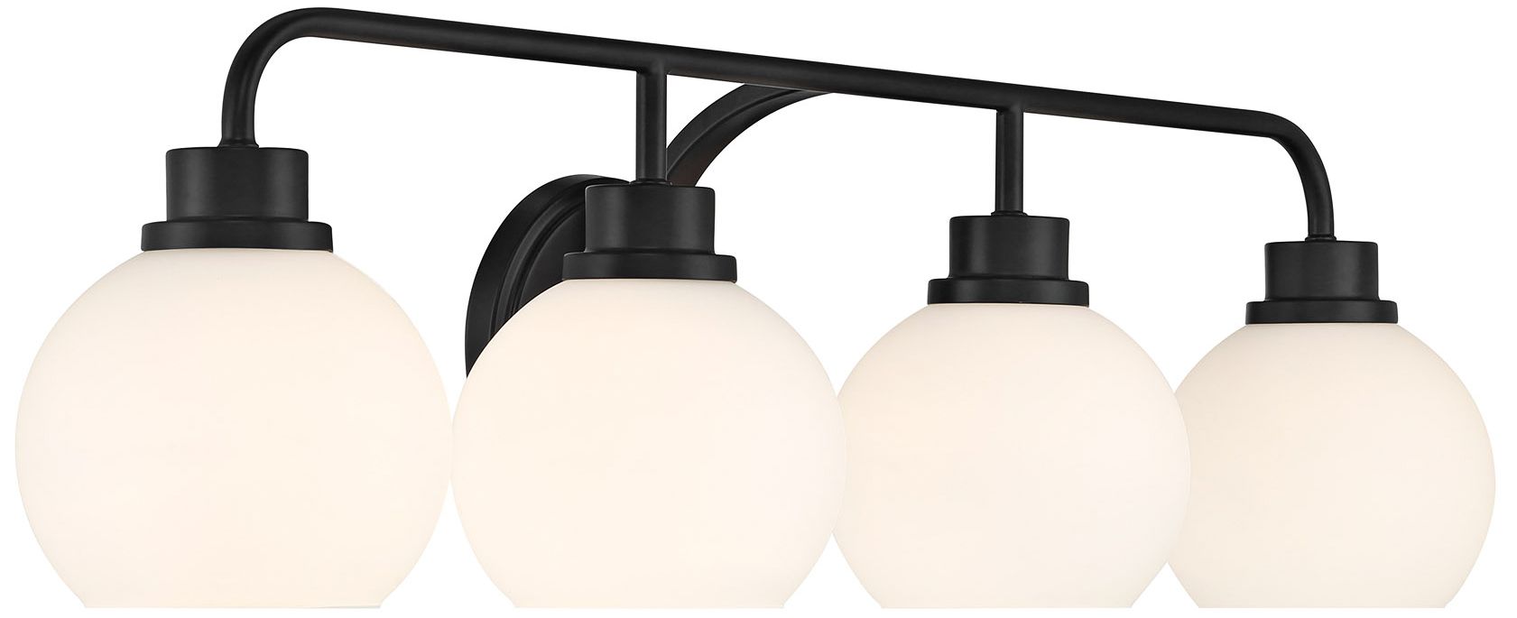 Image 5 4-Light Bathroom Vanity Light in Matte Black more views