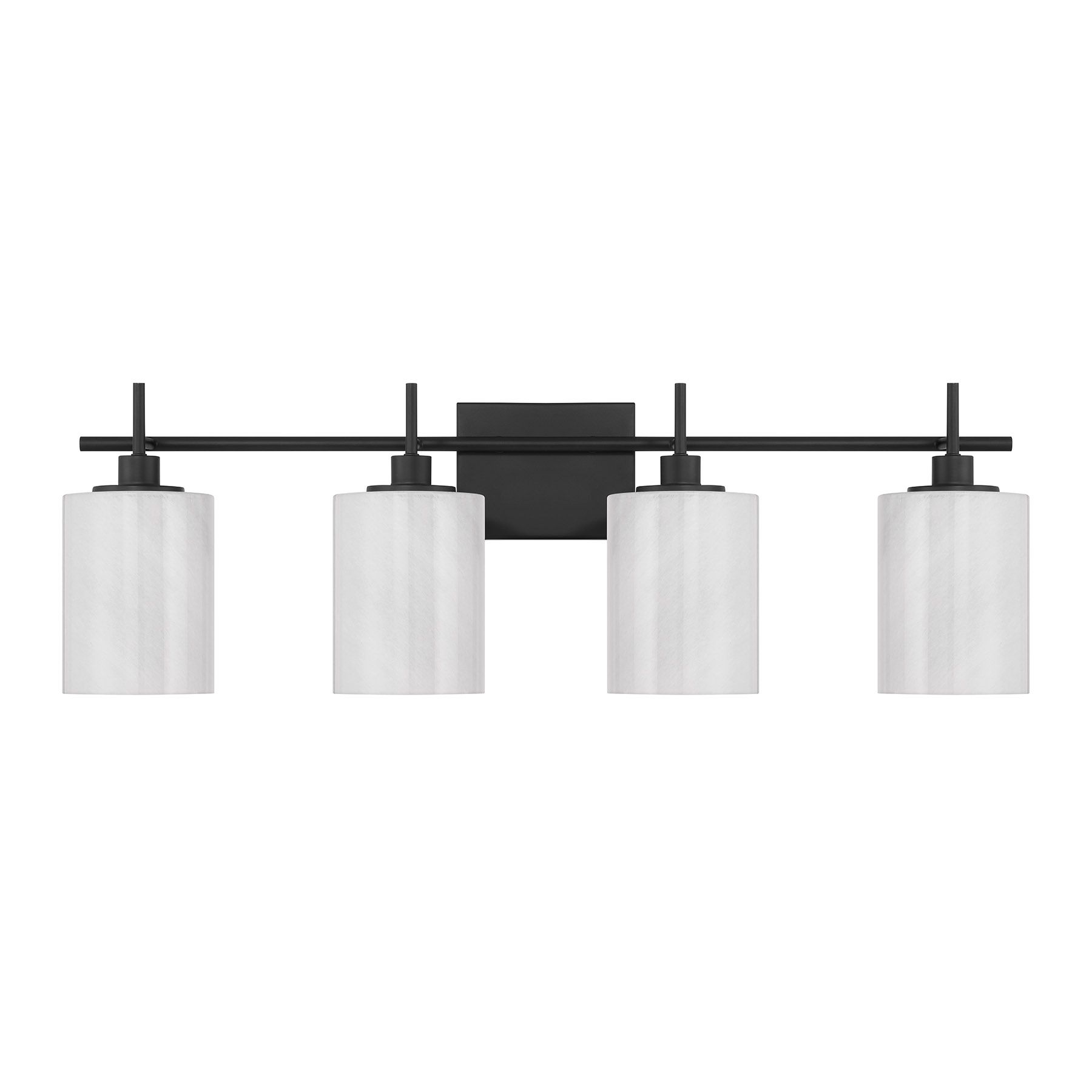 Image 2 4-Light Bathroom Vanity Light in Matte Black more views