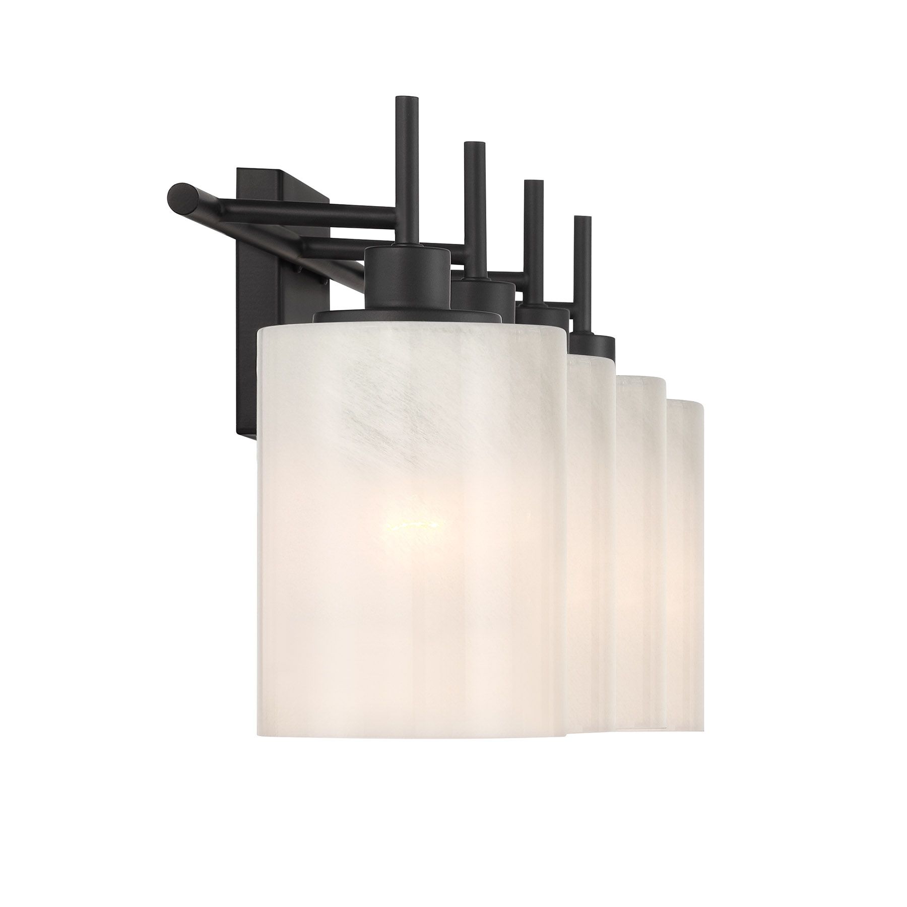 Image 5 4-Light Bathroom Vanity Light in Matte Black more views