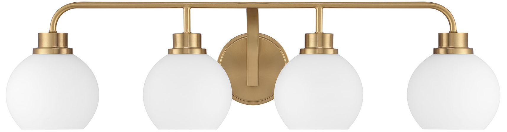 Image 2 4-Light Bathroom Vanity Light in Natural Brass more views