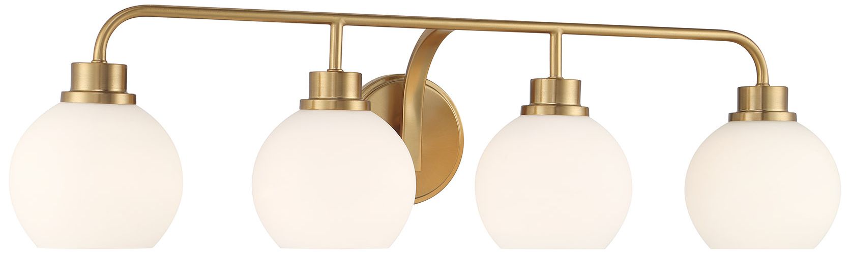 Image 3 4-Light Bathroom Vanity Light in Natural Brass more views