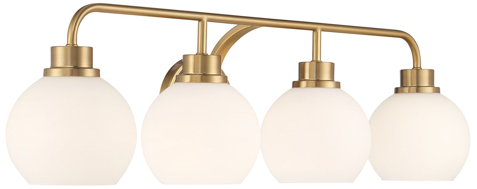 Image 4 4-Light Bathroom Vanity Light in Natural Brass more views