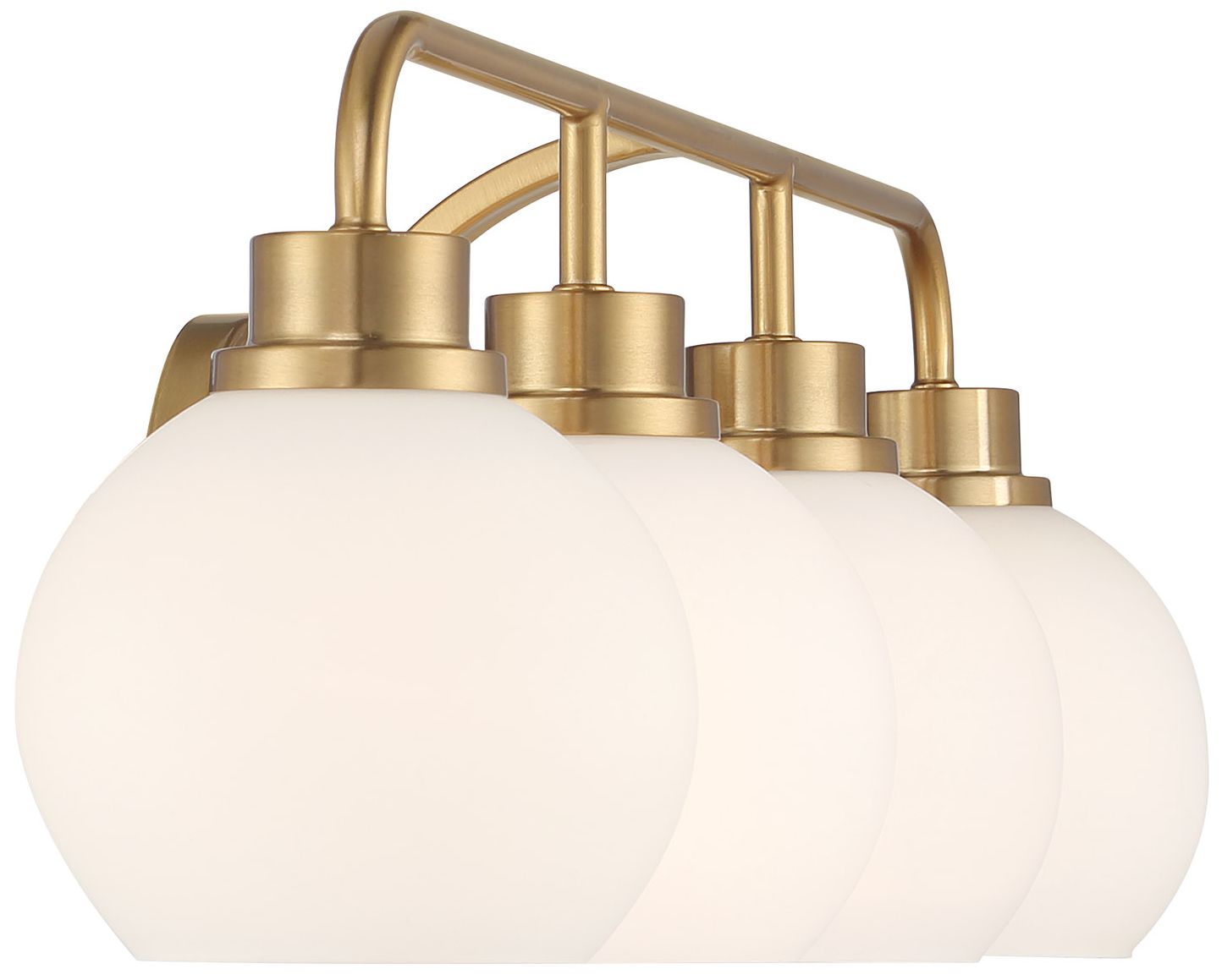 Image 5 4-Light Bathroom Vanity Light in Natural Brass more views