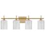 2_4-Light Bathroom Vanity Light in Natural Brass more views