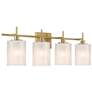 4_4-Light Bathroom Vanity Light in Natural Brass more views