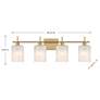 6_4-Light Bathroom Vanity Light in Natural Brass more views