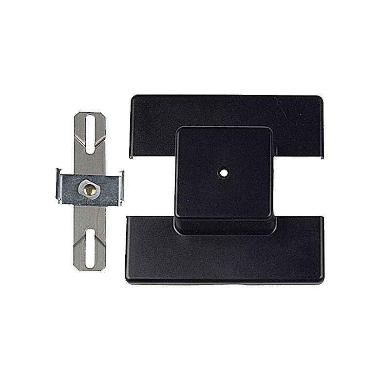 Image 2 4-Light Black Bullet LED Track Kit with Floating Canopy more views